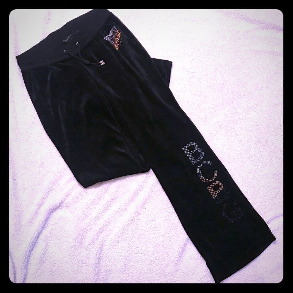 BCBG Max Azria embellished velour maternity pants
